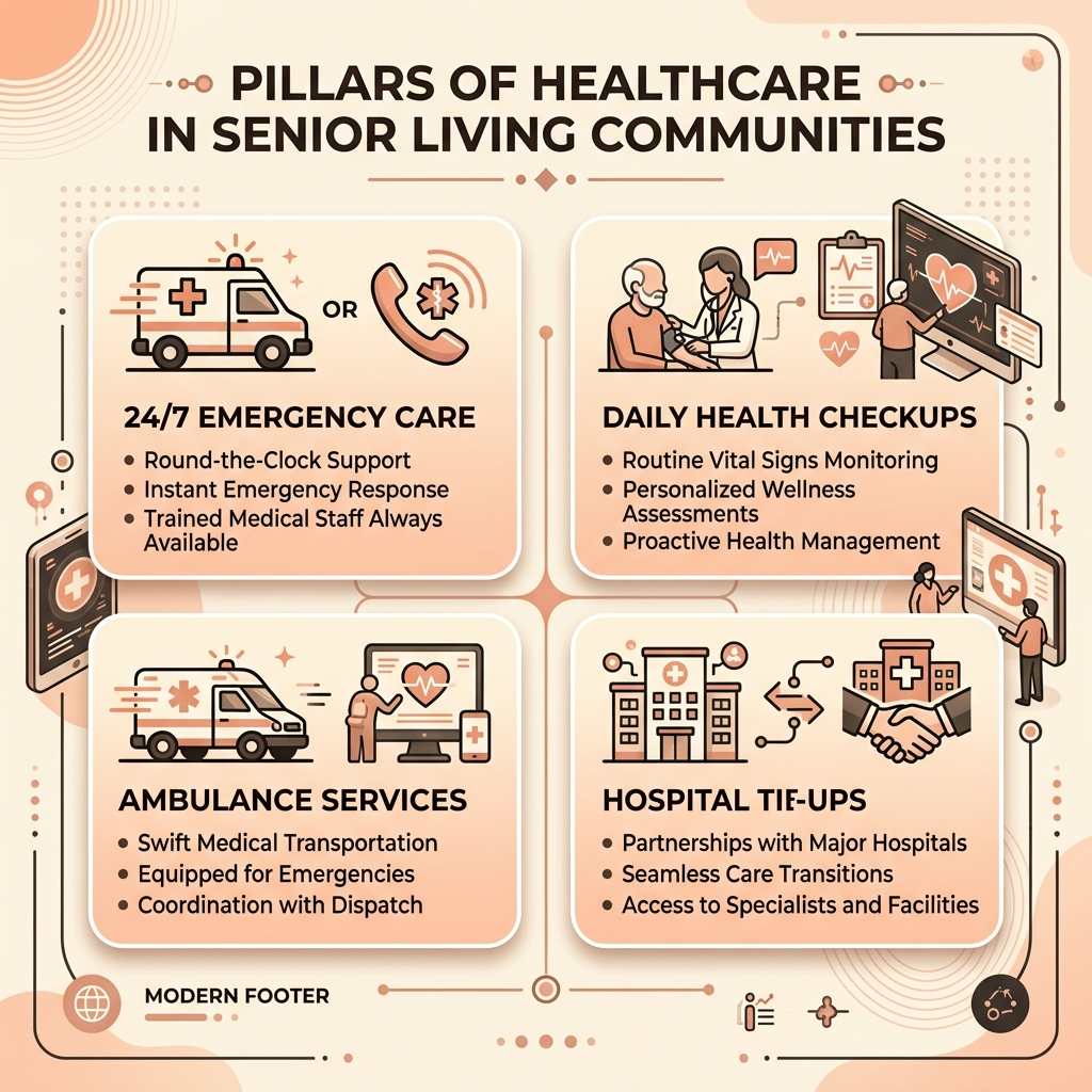 Healthcare pillars in senior living communities